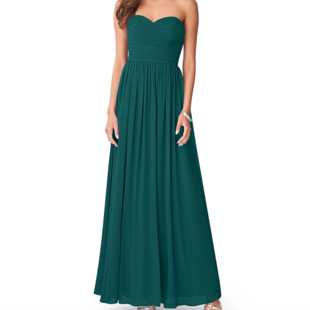 Azazie Bridesmaid Dress - Jada Dress - Pine - Size 2